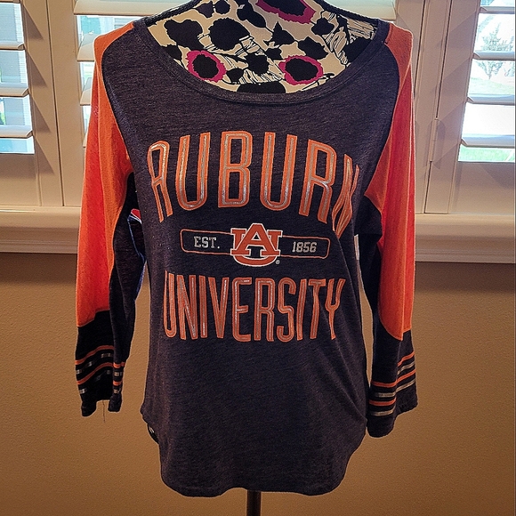 Rivalry Threads Tops - Auburn University 3/4 Sleeve Shirt S